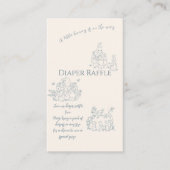 Peter Rabbit's moeder Baby shower Luier Raffle Informatiekaartje (Voorkant)