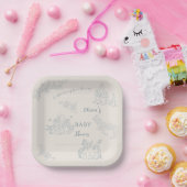 Peter Rabbit's moeder Baby shower Papieren Bordje (Feest)