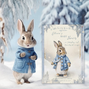 Peter Rabbit's Winter Feestdagen Baby shower Kaart