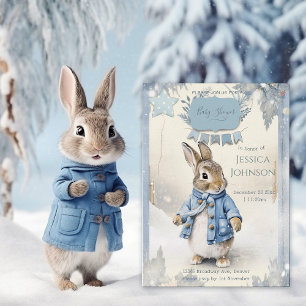 Peter Rabbit's Winter Feestdagen Baby shower Kaart