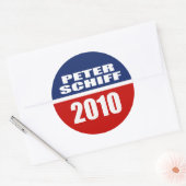 PETER SCHIFF VOOR SENAAT RONDE STICKER (Envelop)