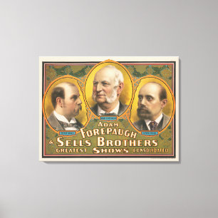 Peter Sells, Adam Forepaugh en Lewis Sells Canvas Afdruk