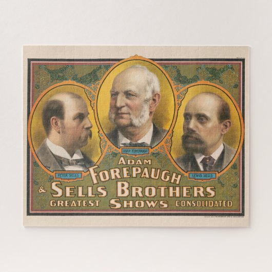 Peter Sells, Adam Forepaugh en Lewis Sells Legpuzzel (Horizontaal)