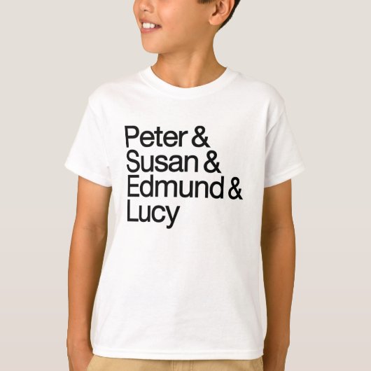 Peter & Susan & Edmund & Lucy T-Shirt pour enfants (Devant)