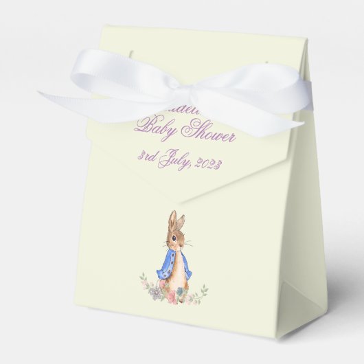 Peter the Rabbit Baby shower Bedankdoosjes (Voorkant Zijde)
