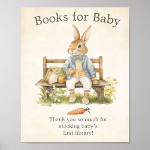 Peter The Rabbit - Baby shower boeken voor Baby Poster
