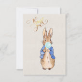 Peter the Rabbit Bblauw Bubble gom Bedankkaart (Voorkant)
