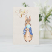 Peter the Rabbit Bblauw Bubble gom Bedankkaart (Staand voorkant)