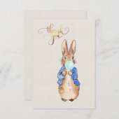 Peter the Rabbit Bblauw Bubble gom Bedankkaart (Voorkant / Achterkant)