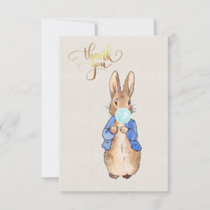 Peter the Rabbit Bblauw Bubble gom Bedankkaart