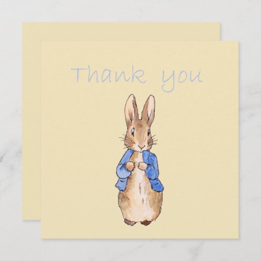 Peter the Rabbit "Bedankt" Text Bedankkaart (Voorkant / Achterkant)