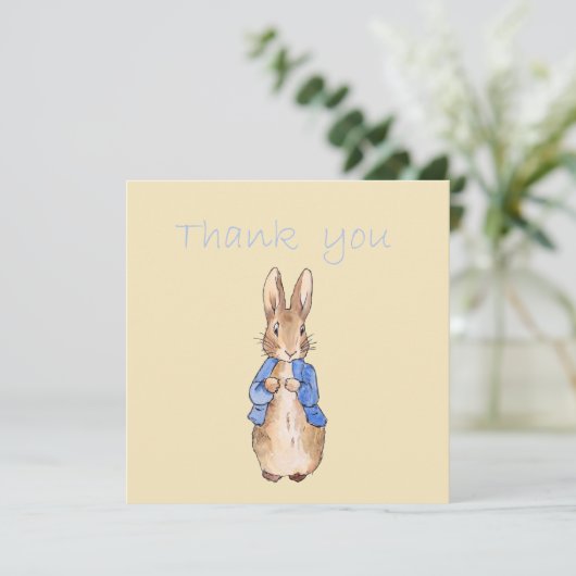 Peter the Rabbit "Bedankt" Text Bedankkaart (Staand voorkant)