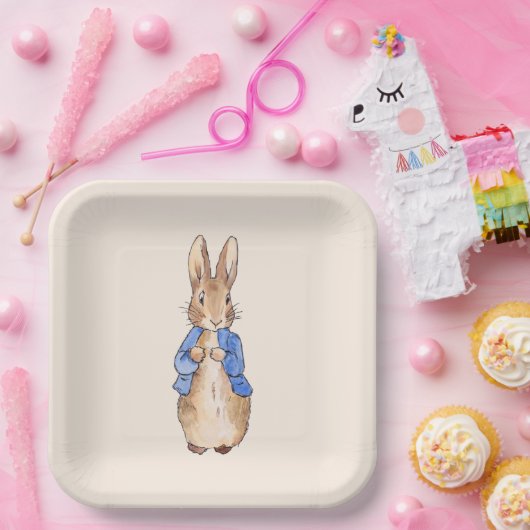 Peter the Rabbit Beige background Paper Bord (Feest)