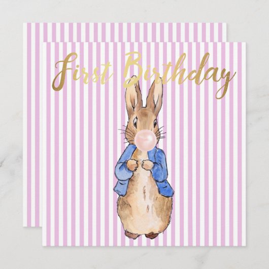 Peter the Rabbit Bgloing Pink Bubble gom (Voorkant / Achterkant)