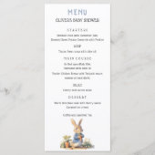 Peter The Rabbit Blue Baby shower Menu (Devant)