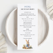 Peter The Rabbit Blue Baby shower Menu