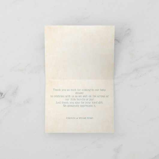 Peter The Rabbit Boy Baby shower Merci (Intérieur)