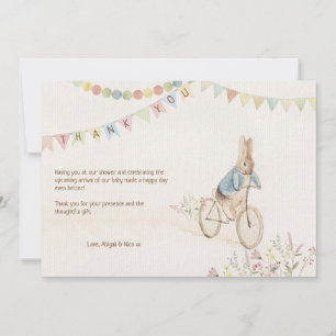 Peter the Rabbit Bunny Gender Neutral Books Baby Bedankkaart