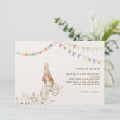 Peter the Rabbit Bunny Gender Neutral Books Baby Bedankkaart (Staand voorkant)