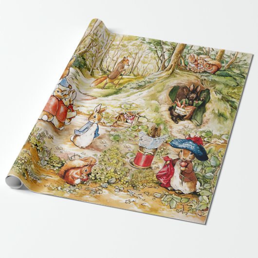 Peter the Rabbit Cadeaupapier (Uitgerold)