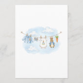 Peter the Rabbit Clothesline Baby Shower Menu (Achterkant)
