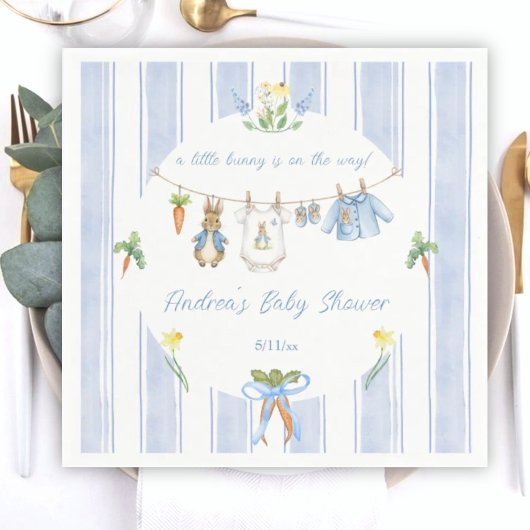 Peter the Rabbit Clothesline Baby Shower Servet