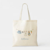 Peter the Rabbit Cute Clothesline  Tote Bag (Achterkant)