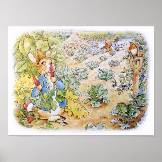 Peter the Rabbit Eating a Carrot Poster (Voorkant)