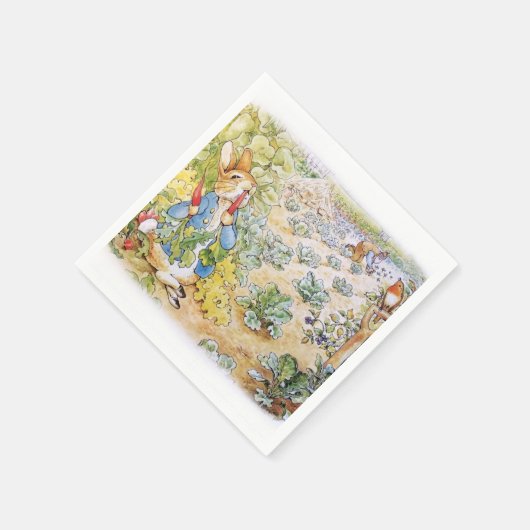 Peter the Rabbit Eating Carrots Servet (Hoek)