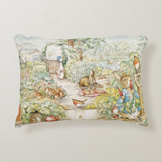 Peter the Rabbit en Jemima Puddleduck Accent Kussen (Voorkant)