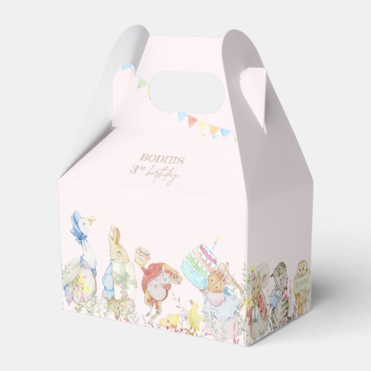 Peter the Rabbit First Birthday Bedankdoosjes (Voorkant Zijde)