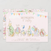 Peter the Rabbit First Birthday Kaart (Voorkant / Achterkant)