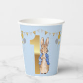 Peter the Rabbit First Birthday Papieren Bekers (Voorkant)