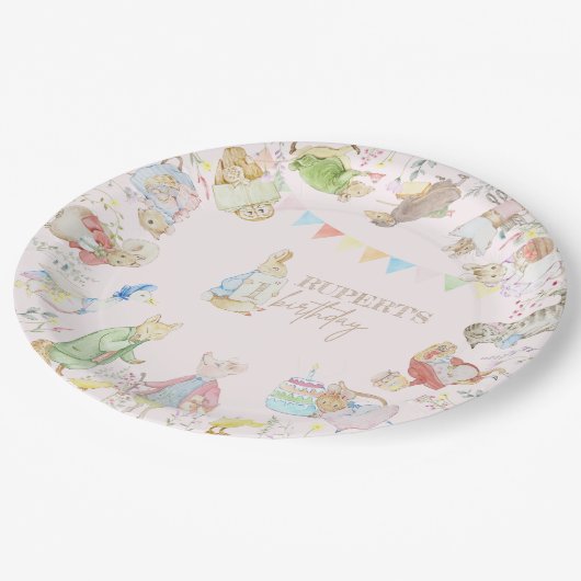 Peter the Rabbit First Birthday Papieren Bordje (Gekanteld)