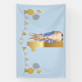 Peter the Rabbit First Birthday Spandoek (Verticaal)