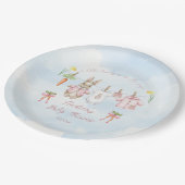 Peter the Rabbit Girl Clothesline Baby Shower Pap Papieren Bordje (Gekanteld)