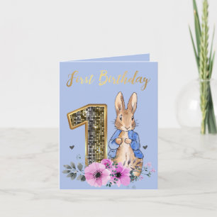 Peter the Rabbit Gold 1st Birthday