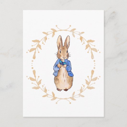 Peter the Rabbit Holding a Blue Butterfly Briefkaart (Voorkant)