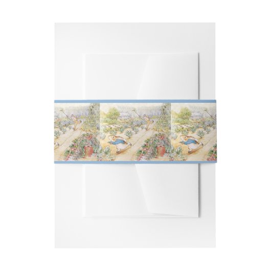 Peter the Rabbit in Mr Mc Gregor's Garden Uitnodigingen Wikkel (Voorkant Voorbeeld)