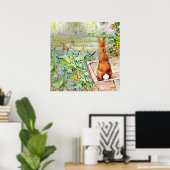 Peter the Rabbit in Mr Mc Gregor's Vegie Garden Poster (Thuiskantoor)
