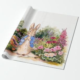 Peter the Rabbit in zijn tuin Cadeaupapier