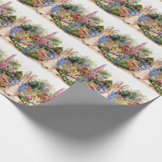 Peter the Rabbit in zijn tuin Cadeaupapier (Hoek)