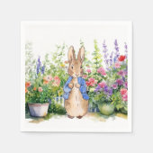 Peter the Rabbit in zijn tuin Servet (Voorkant)