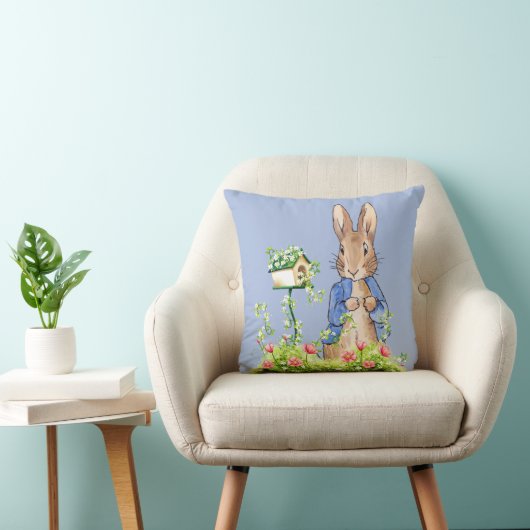 Peter the Rabbit in Zijne Garden Kussen (Stoel)