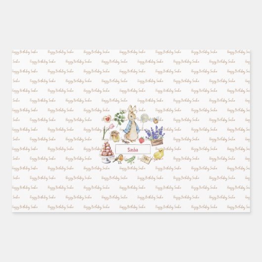Peter the Rabbit Inpakpapier Vel (Voorkant)