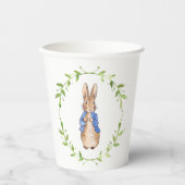 Peter the Rabbit met Green leaf Wreath Papieren Bekers (Voorkant)