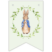 Peter the Rabbit met Green leaf Wreath Vlaggetjes (Derde vlag)