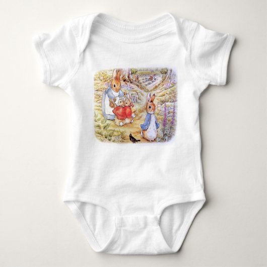 Peter the Rabbit met Josephine Bunny in de Bossen Romper (Voorkant)
