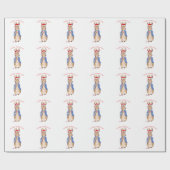 Peter the Rabbit met Santa Hat Cadeaupapier (Vlak)