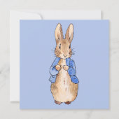 Peter the Rabbit op Blue Background Bedankkaart (Voorkant)